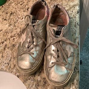 Golden Goose Silver and Pink Sparkle